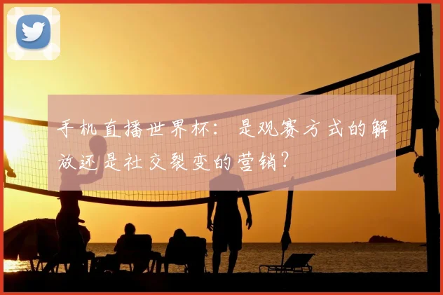 手机直播世界杯：是观赛方式的解放还是社交裂变的营销？
