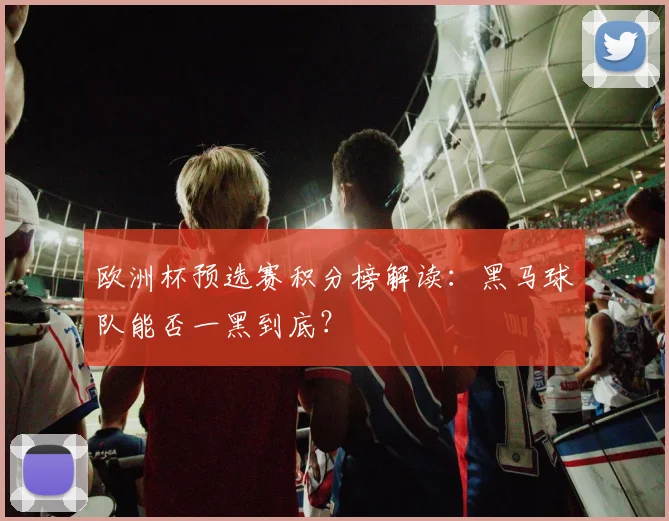 欧洲杯预选赛积分榜解读：黑马球队能否一黑到底？