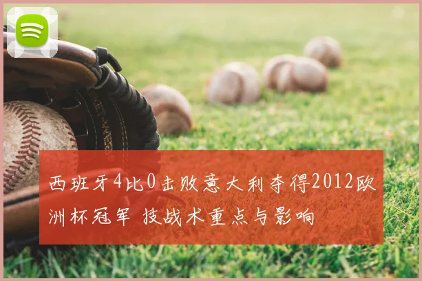 西班牙4比0击败意大利夺得2012欧洲杯冠军 技战术重点与影响